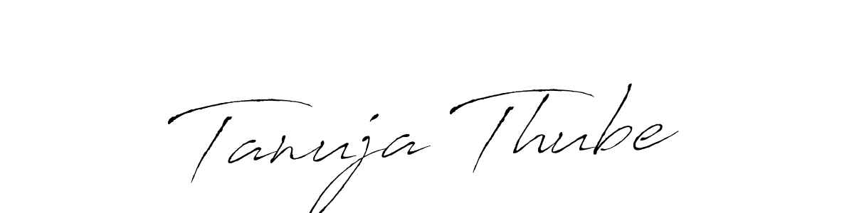 Use a signature maker to create a handwritten signature online. With this signature software, you can design (Antro_Vectra) your own signature for name Tanuja Thube. Tanuja Thube signature style 6 images and pictures png