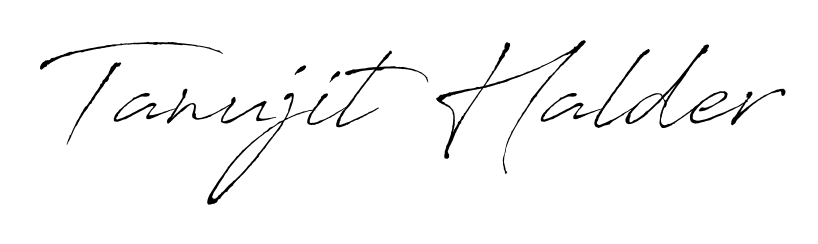 Stand out with a creative autograph for Tanujit Halder. The Antro_Vectra styling blends modern aesthetics with classic signature flourishes. Tanujit Halder signature style 6 images and pictures png