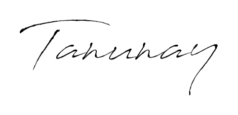 Designed for modern professionals: Tanunay name signature crafted with Antro_Vectra script. Ready for digital PDF workflows. Tanunay signature style 6 images and pictures png