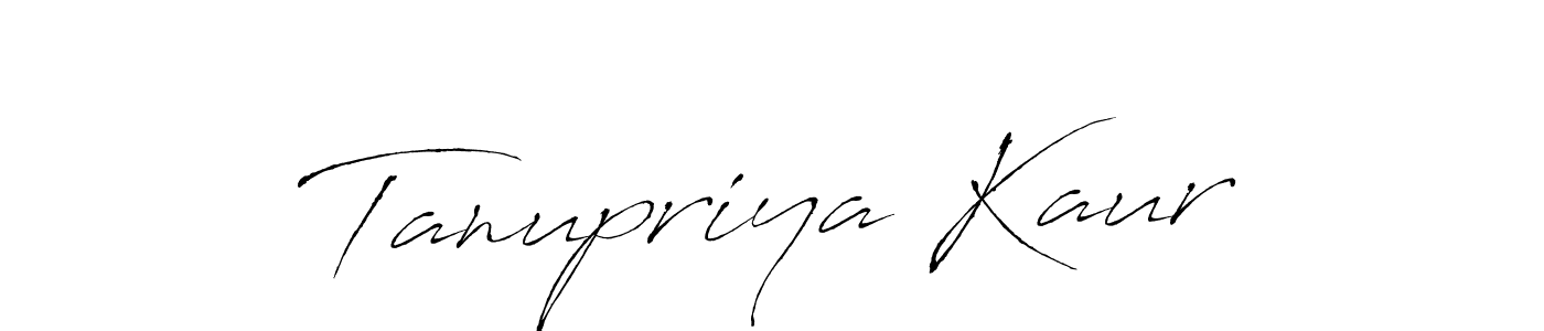 Make a beautiful signature design for name Tanupriya Kaur. With this signature (Antro_Vectra) style, you can create a handwritten signature for free. Tanupriya Kaur signature style 6 images and pictures png