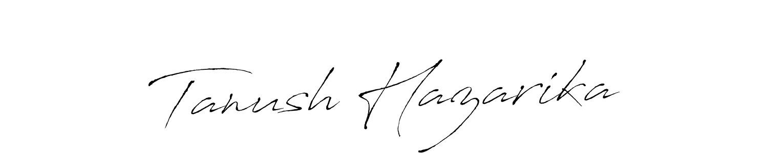 Design your own signature with our free online signature maker. With this signature software, you can create a handwritten (Antro_Vectra) signature for name Tanush Hazarika. Tanush Hazarika signature style 6 images and pictures png