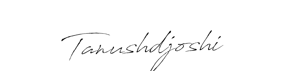 How to make Tanushdjoshi name signature. Use Antro_Vectra style for creating short signs online. This is the latest handwritten sign. Tanushdjoshi signature style 6 images and pictures png