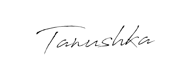 Tanushka stylish signature style. Best Handwritten Sign (Antro_Vectra) for my name. Handwritten Signature Collection Ideas for my name Tanushka. Tanushka signature style 6 images and pictures png