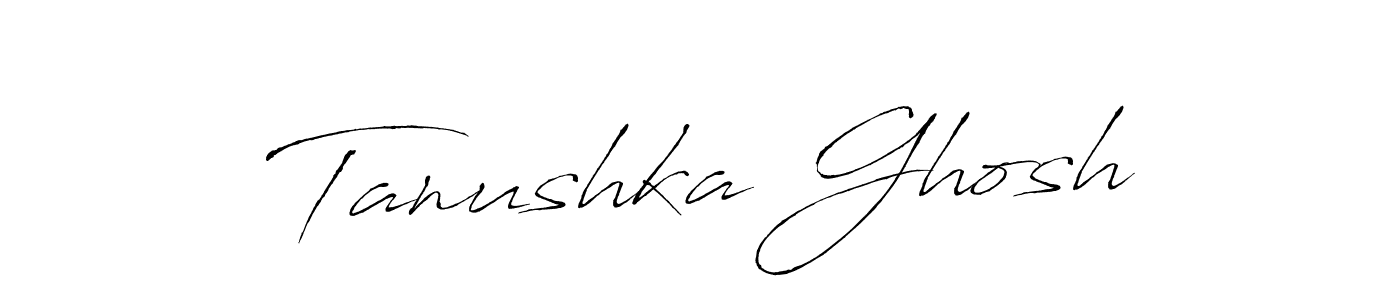 How to make Tanushka Ghosh signature? Antro_Vectra is a professional autograph style. Create handwritten signature for Tanushka Ghosh name. Tanushka Ghosh signature style 6 images and pictures png