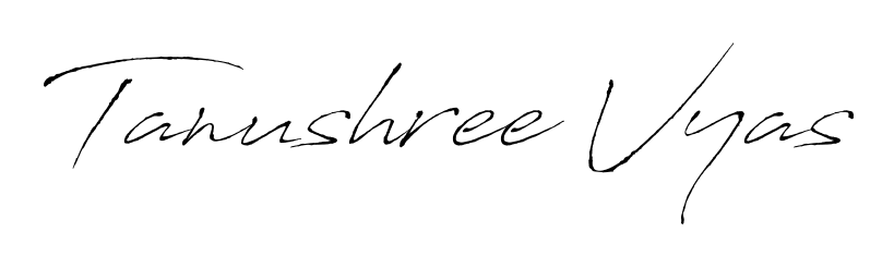 Try this chic Tanushree Vyas handwritten sign style. Using Antro_Vectra font elements, it gives your name a sleek, memorable identity. Tanushree Vyas signature style 6 images and pictures png