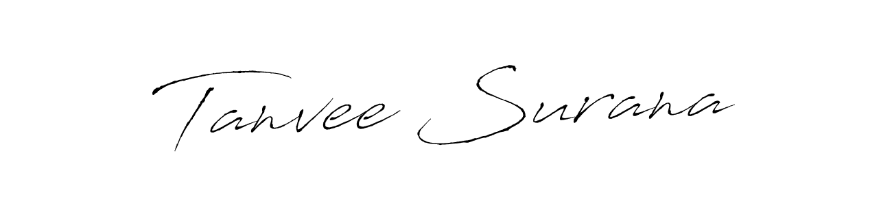 The best way (Antro_Vectra) to make a short signature is to pick only two or three words in your name. The name Tanvee Surana include a total of six letters. For converting this name. Tanvee Surana signature style 6 images and pictures png