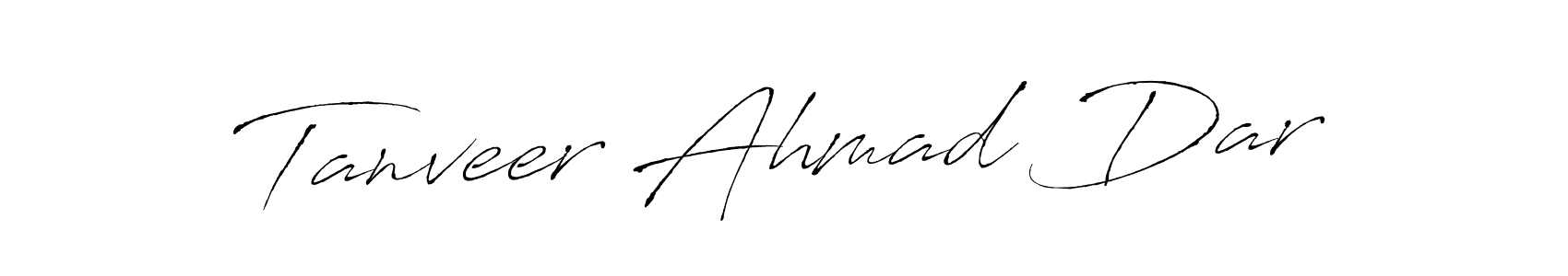 How to make Tanveer Ahmad Dar signature? Antro_Vectra is a professional autograph style. Create handwritten signature for Tanveer Ahmad Dar name. Tanveer Ahmad Dar signature style 6 images and pictures png