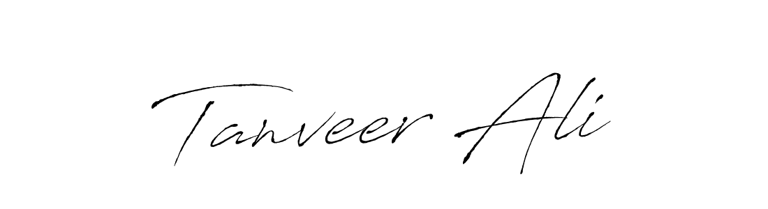 Create a beautiful signature design for name Tanveer Ali. With this signature (Antro_Vectra) fonts, you can make a handwritten signature for free. Tanveer Ali signature style 6 images and pictures png