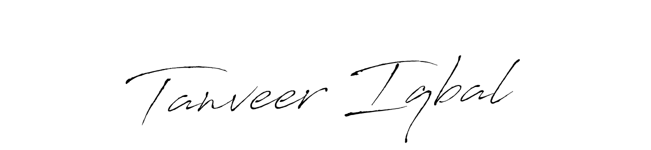 This is the best signature style for the Tanveer Iqbal name. Also you like these signature font (Antro_Vectra). Mix name signature. Tanveer Iqbal signature style 6 images and pictures png