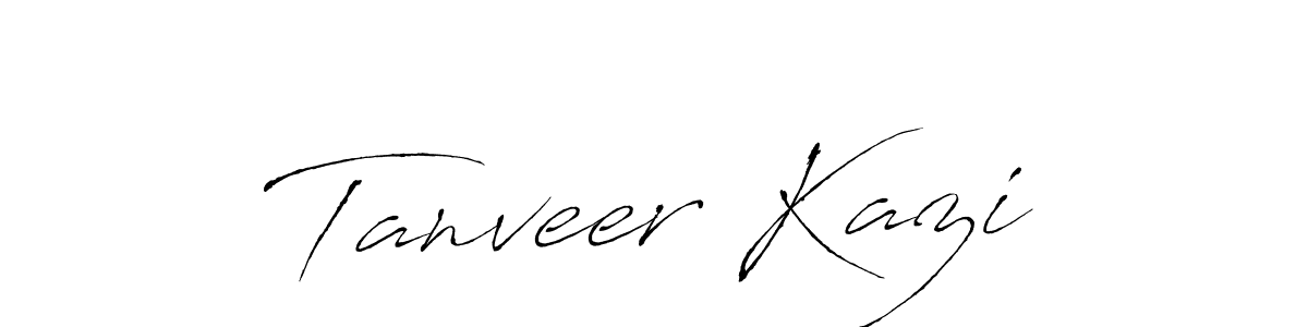 The best way (Antro_Vectra) to make a short signature is to pick only two or three words in your name. The name Tanveer Kazi include a total of six letters. For converting this name. Tanveer Kazi signature style 6 images and pictures png