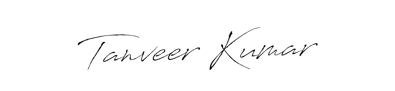 Make a beautiful signature design for name Tanveer Kumar. With this signature (Antro_Vectra) style, you can create a handwritten signature for free. Tanveer Kumar signature style 6 images and pictures png