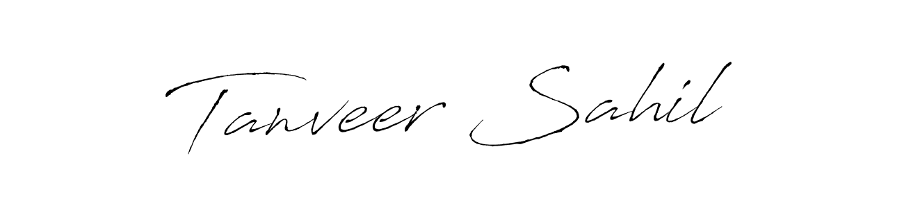 Make a beautiful signature design for name Tanveer Sahil. With this signature (Antro_Vectra) style, you can create a handwritten signature for free. Tanveer Sahil signature style 6 images and pictures png