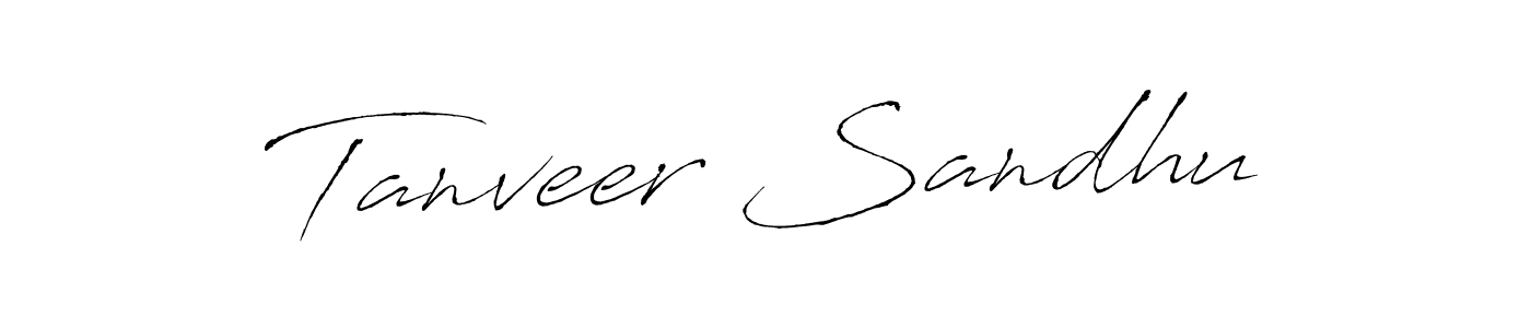 Create a beautiful signature design for name Tanveer Sandhu. With this signature (Antro_Vectra) fonts, you can make a handwritten signature for free. Tanveer Sandhu signature style 6 images and pictures png