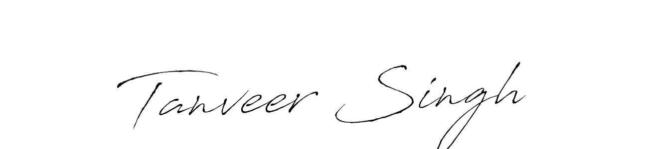 How to make Tanveer Singh name signature. Use Antro_Vectra style for creating short signs online. This is the latest handwritten sign. Tanveer Singh signature style 6 images and pictures png