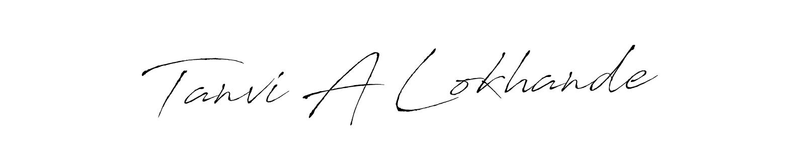 Design your own signature with our free online signature maker. With this signature software, you can create a handwritten (Antro_Vectra) signature for name Tanvi A Lokhande. Tanvi A Lokhande signature style 6 images and pictures png