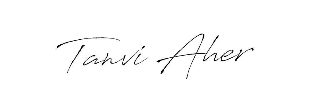 Tanvi Aher stylish signature style. Best Handwritten Sign (Antro_Vectra) for my name. Handwritten Signature Collection Ideas for my name Tanvi Aher. Tanvi Aher signature style 6 images and pictures png