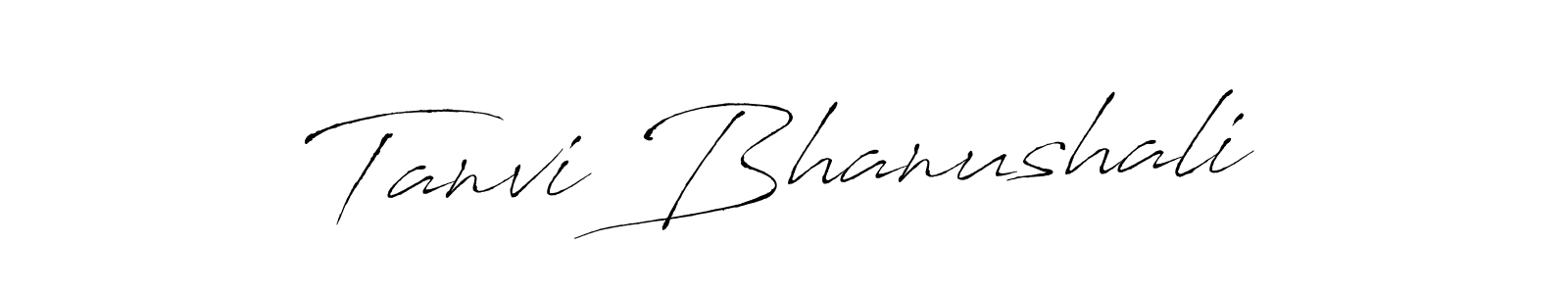 Create a beautiful signature design for name Tanvi Bhanushali. With this signature (Antro_Vectra) fonts, you can make a handwritten signature for free. Tanvi Bhanushali signature style 6 images and pictures png
