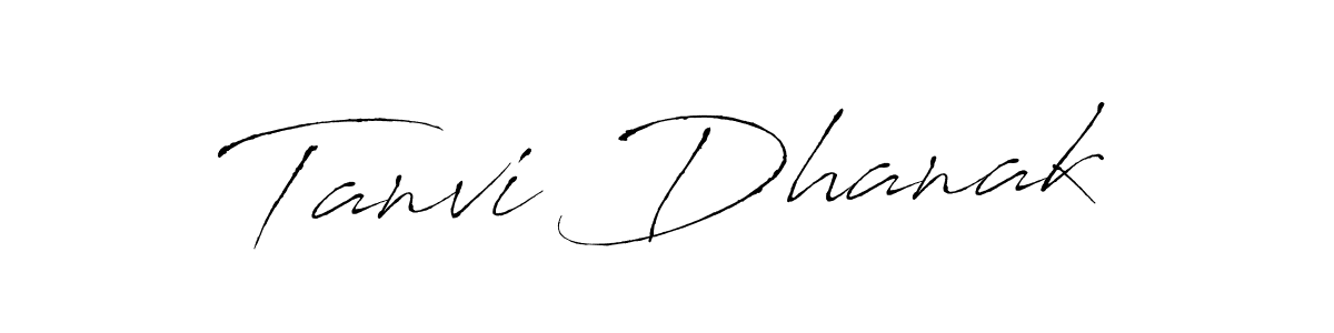 Create a beautiful signature design for name Tanvi Dhanak. With this signature (Antro_Vectra) fonts, you can make a handwritten signature for free. Tanvi Dhanak signature style 6 images and pictures png