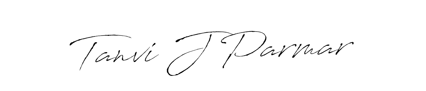 How to make Tanvi J Parmar signature? Antro_Vectra is a professional autograph style. Create handwritten signature for Tanvi J Parmar name. Tanvi J Parmar signature style 6 images and pictures png