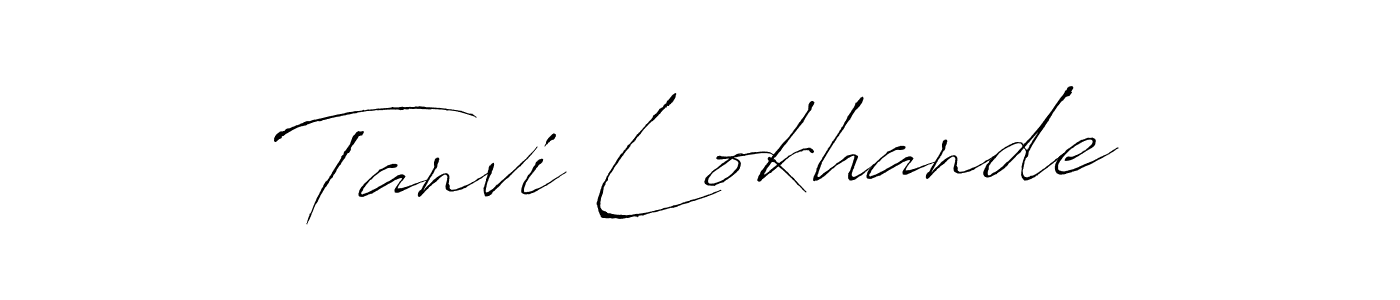 How to make Tanvi Lokhande signature? Antro_Vectra is a professional autograph style. Create handwritten signature for Tanvi Lokhande name. Tanvi Lokhande signature style 6 images and pictures png