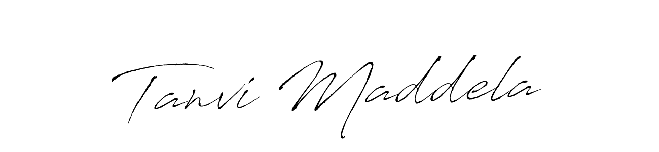 Tanvi Maddela stylish signature style. Best Handwritten Sign (Antro_Vectra) for my name. Handwritten Signature Collection Ideas for my name Tanvi Maddela. Tanvi Maddela signature style 6 images and pictures png