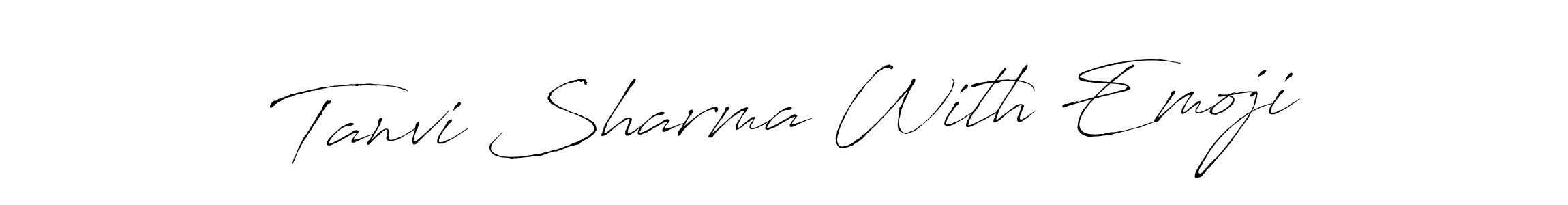 Make a short Tanvi Sharma With Emoji signature style. Manage your documents anywhere anytime using Antro_Vectra. Create and add eSignatures, submit forms, share and send files easily. Tanvi Sharma With Emoji signature style 6 images and pictures png