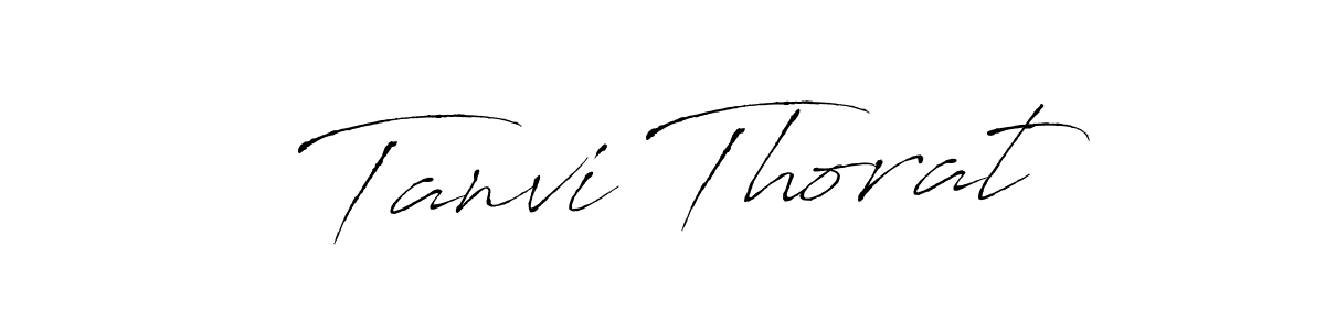 How to make Tanvi Thorat signature? Antro_Vectra is a professional autograph style. Create handwritten signature for Tanvi Thorat name. Tanvi Thorat signature style 6 images and pictures png