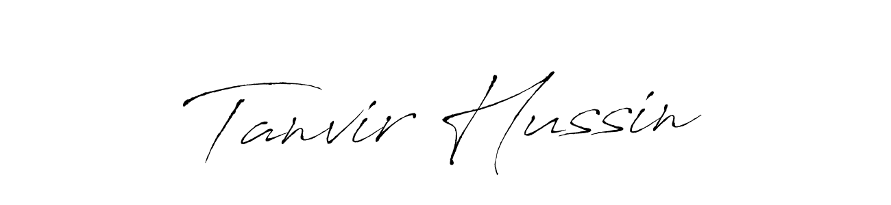 Make a beautiful signature design for name Tanvir Hussin. With this signature (Antro_Vectra) style, you can create a handwritten signature for free. Tanvir Hussin signature style 6 images and pictures png