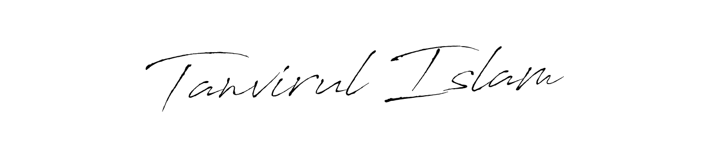 How to make Tanvirul Islam name signature. Use Antro_Vectra style for creating short signs online. This is the latest handwritten sign. Tanvirul Islam signature style 6 images and pictures png