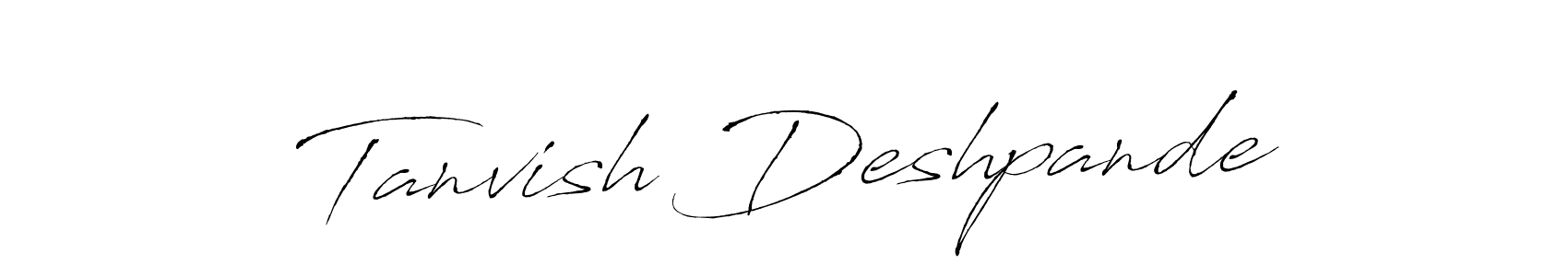 Antro_Vectra is a professional signature style that is perfect for those who want to add a touch of class to their signature. It is also a great choice for those who want to make their signature more unique. Get Tanvish Deshpande name to fancy signature for free. Tanvish Deshpande signature style 6 images and pictures png