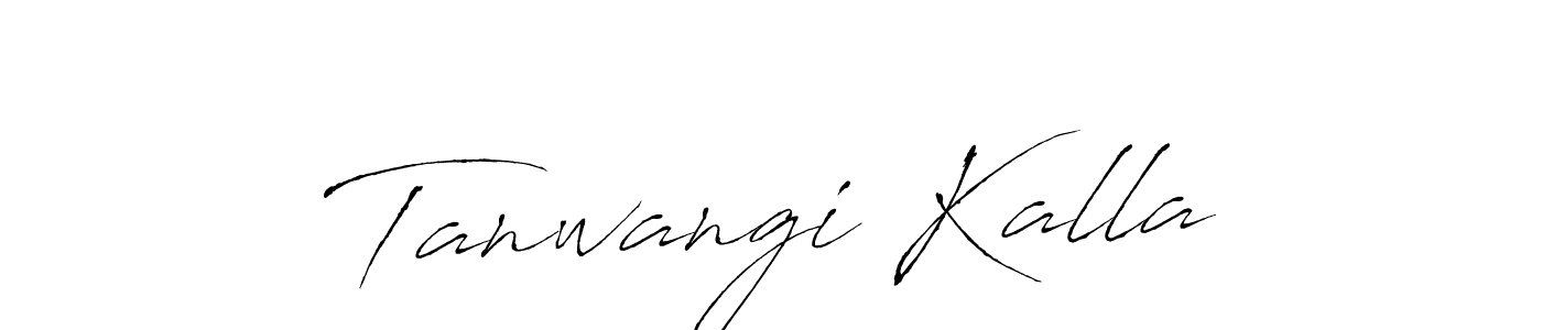 Create a beautiful signature design for name Tanwangi Kalla. With this signature (Antro_Vectra) fonts, you can make a handwritten signature for free. Tanwangi Kalla signature style 6 images and pictures png