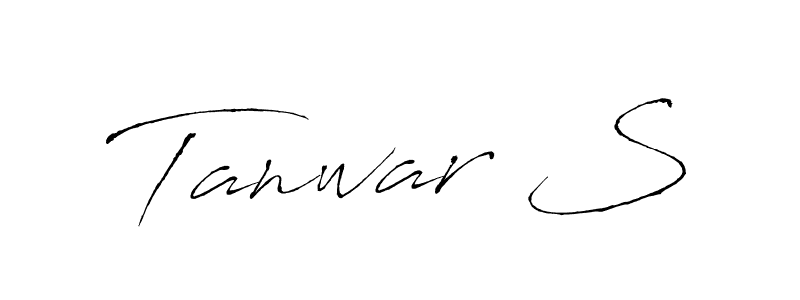 How to make Tanwar S signature? Antro_Vectra is a professional autograph style. Create handwritten signature for Tanwar S name. Tanwar S signature style 6 images and pictures png