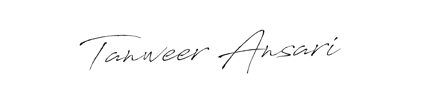 How to make Tanweer Ansari signature? Antro_Vectra is a professional autograph style. Create handwritten signature for Tanweer Ansari name. Tanweer Ansari signature style 6 images and pictures png