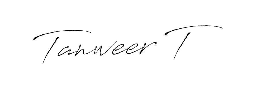 Make a beautiful signature design for name Tanweer T. With this signature (Antro_Vectra) style, you can create a handwritten signature for free. Tanweer T signature style 6 images and pictures png