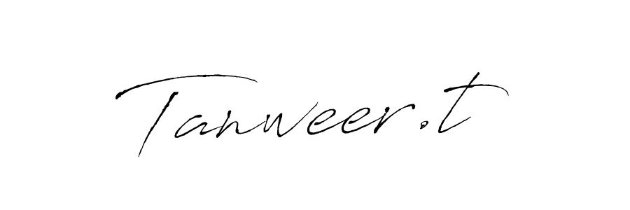 How to make Tanweer.t name signature. Use Antro_Vectra style for creating short signs online. This is the latest handwritten sign. Tanweer.t signature style 6 images and pictures png