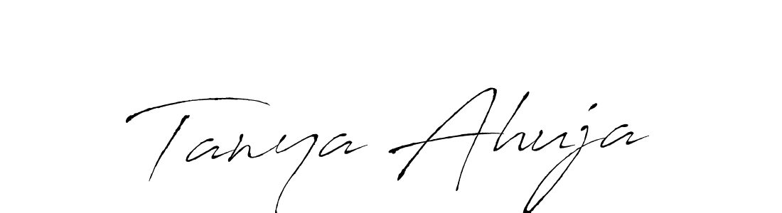 Make a beautiful signature design for name Tanya Ahuja. With this signature (Antro_Vectra) style, you can create a handwritten signature for free. Tanya Ahuja signature style 6 images and pictures png