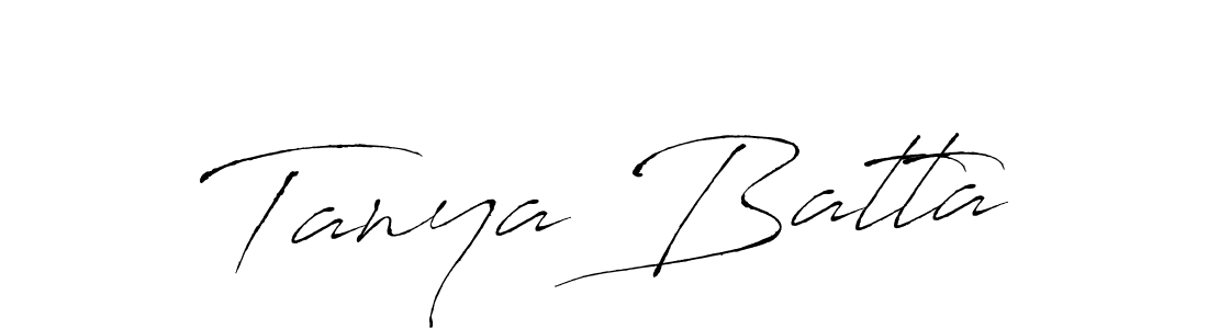 Create a beautiful signature design for name Tanya Batta. With this signature (Antro_Vectra) fonts, you can make a handwritten signature for free. Tanya Batta signature style 6 images and pictures png