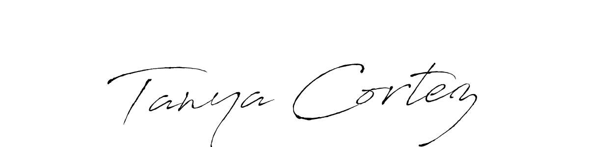 Make a beautiful signature design for name Tanya Cortez. With this signature (Antro_Vectra) style, you can create a handwritten signature for free. Tanya Cortez signature style 6 images and pictures png