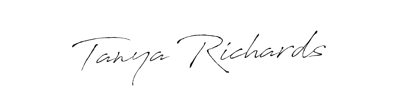 Create a beautiful signature design for name Tanya Richards. With this signature (Antro_Vectra) fonts, you can make a handwritten signature for free. Tanya Richards signature style 6 images and pictures png