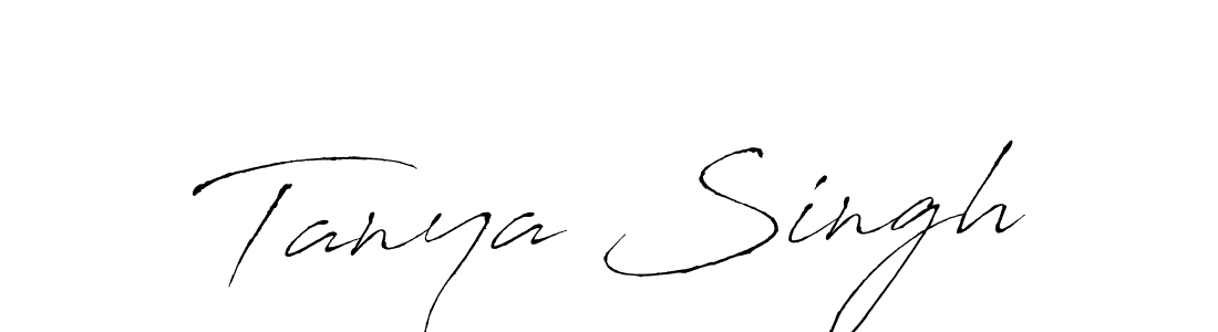 How to make Tanya Singh name signature. Use Antro_Vectra style for creating short signs online. This is the latest handwritten sign. Tanya Singh signature style 6 images and pictures png