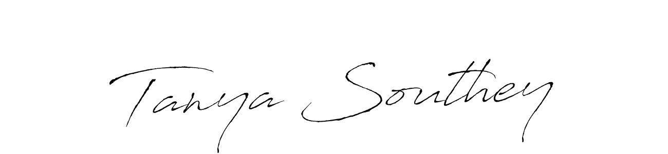 How to make Tanya Southey name signature. Use Antro_Vectra style for creating short signs online. This is the latest handwritten sign. Tanya Southey signature style 6 images and pictures png