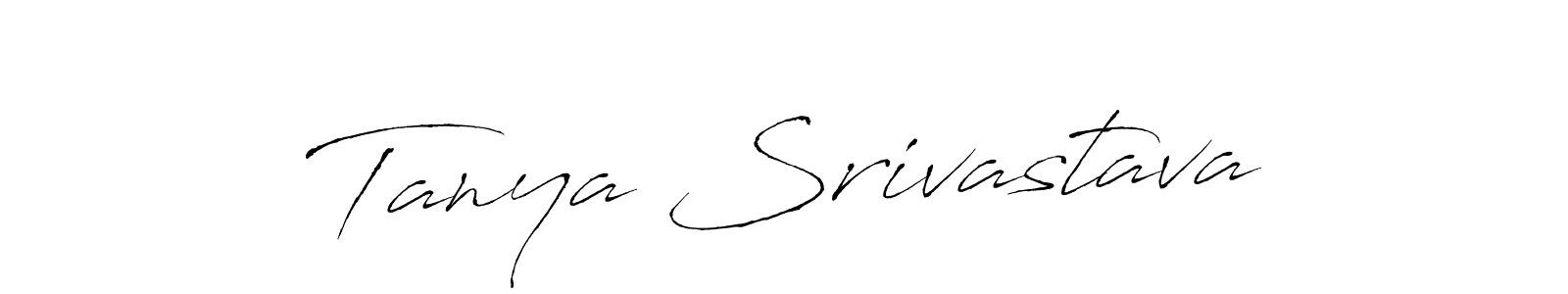 How to make Tanya Srivastava name signature. Use Antro_Vectra style for creating short signs online. This is the latest handwritten sign. Tanya Srivastava signature style 6 images and pictures png