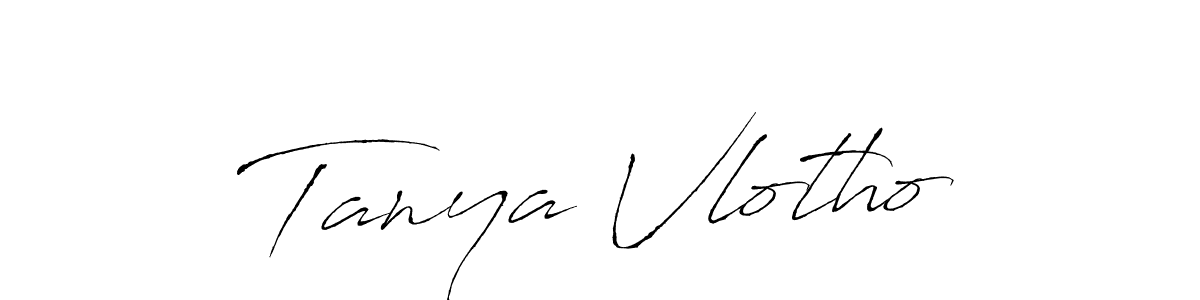 Tanya Vlotho stylish signature style. Best Handwritten Sign (Antro_Vectra) for my name. Handwritten Signature Collection Ideas for my name Tanya Vlotho. Tanya Vlotho signature style 6 images and pictures png