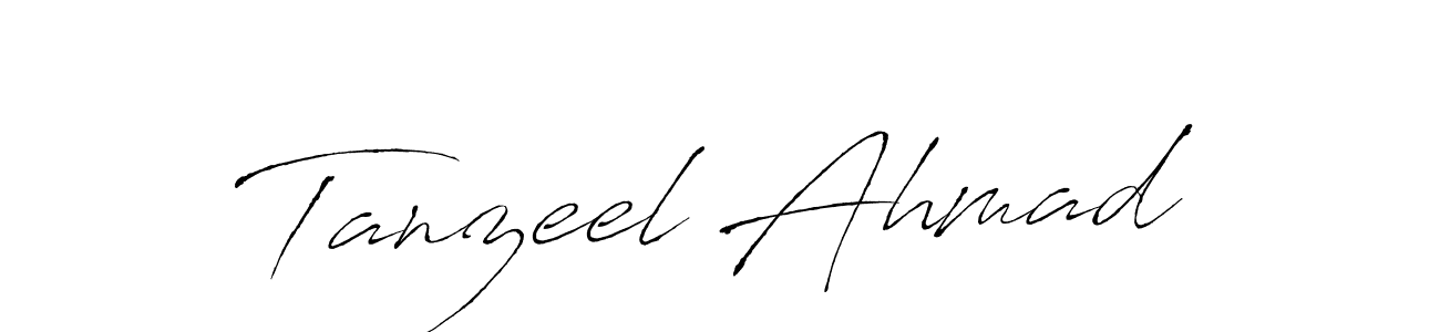 Make a beautiful signature design for name Tanzeel Ahmad. With this signature (Antro_Vectra) style, you can create a handwritten signature for free. Tanzeel Ahmad signature style 6 images and pictures png