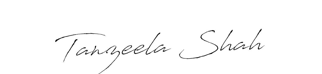 Tanzeela Shah stylish signature style. Best Handwritten Sign (Antro_Vectra) for my name. Handwritten Signature Collection Ideas for my name Tanzeela Shah. Tanzeela Shah signature style 6 images and pictures png