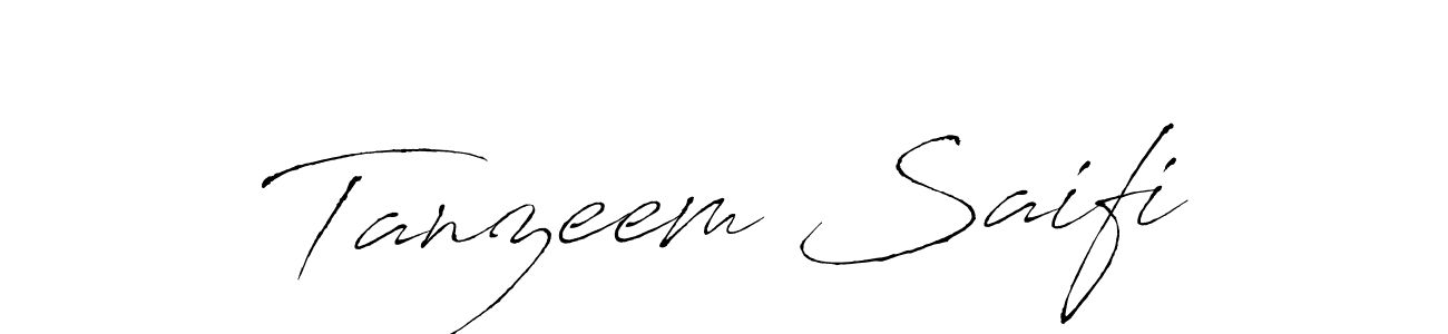 Make a beautiful signature design for name Tanzeem Saifi. With this signature (Antro_Vectra) style, you can create a handwritten signature for free. Tanzeem Saifi signature style 6 images and pictures png