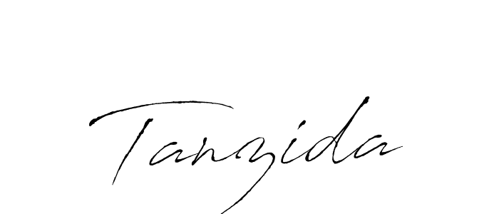 Use a signature maker to create a handwritten signature online. With this signature software, you can design (Antro_Vectra) your own signature for name Tanzida. Tanzida signature style 6 images and pictures png