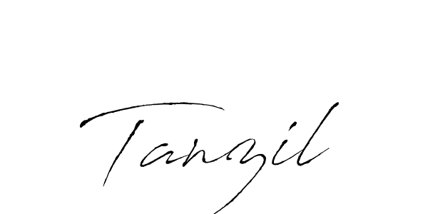 Make a beautiful signature design for name Tanzil. With this signature (Antro_Vectra) style, you can create a handwritten signature for free. Tanzil signature style 6 images and pictures png