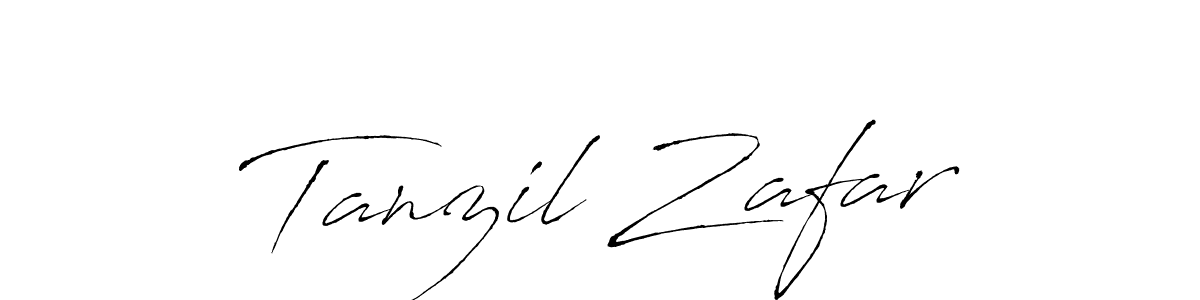 How to make Tanzil Zafar name signature. Use Antro_Vectra style for creating short signs online. This is the latest handwritten sign. Tanzil Zafar signature style 6 images and pictures png