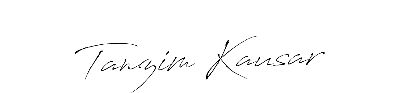 Create a beautiful signature design for name Tanzim Kausar. With this signature (Antro_Vectra) fonts, you can make a handwritten signature for free. Tanzim Kausar signature style 6 images and pictures png